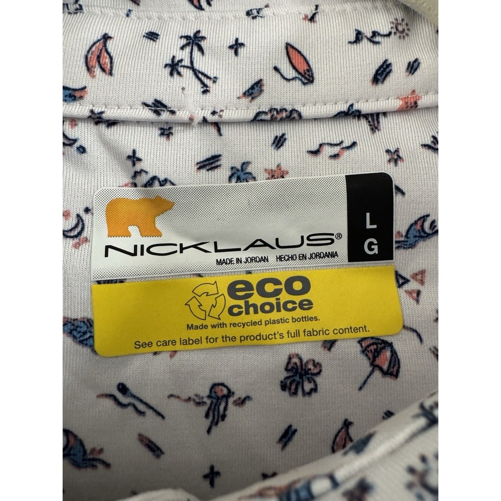 Nicklaus Mens golf Eco Choice Summer Comfort Polo Shirt‎ Size Large - Picture 4 of 8